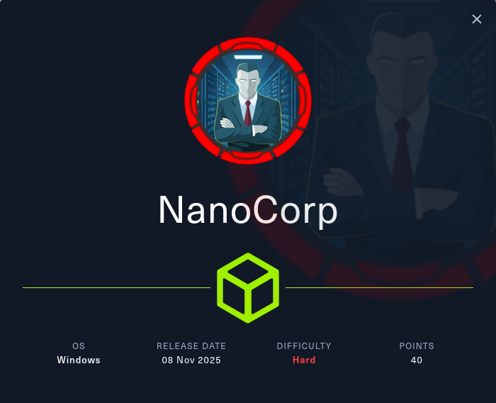 HTB Nanocorp Machine
